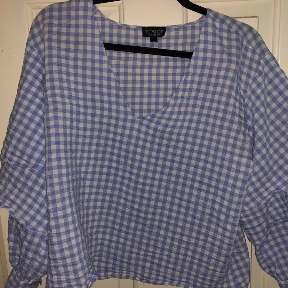 Topshop gingham blouse.